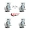 Service Caster 6 Inch Semi Steel Caster Set with Roller Bearings 4 Brake 2 Swivel Lock SCC SCC-30CS620-SSR-TLB-BSL-2-TLB-2 - alternate 5
